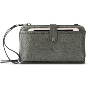 image:imageThe Sak Iris Smartphone Crossbody Purse  Small Womens Cellphone Bag amp Wallet For Everyday Convertible Wristlet With ZipperSlate Leaf  Leather