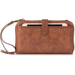 image:imageThe Sak Iris Smartphone Crossbody Purse  Small Womens Cellphone Bag amp Wallet For Everyday Convertible Wristlet With ZipperTobacco Emboss  Leather