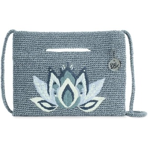 image:imageThe Sak Linden Crochet Convertible Crossbody Shoulder Bag Clutch Dove Lotus