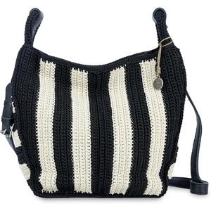 image:imageThe Sak Los Feliz Crossbody Purse  Womens Leather Handbag For Everyday amp Travel  Cross Body With Adjustable Shoulder StrapBlack Stripe