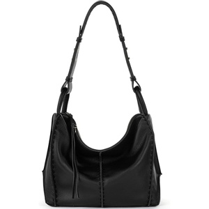 image:imageThe Sak Los Feliz Hobo Purse  Premium Large Leather Womens Handbag for Everyday amp Travel  Durable Purse With Zipper PocketBlack