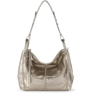 image:imageThe Sak Los Feliz Hobo Purse  Premium Large Leather Womens Handbag for Everyday amp Travel  Durable Purse With Zipper PocketPyrite
