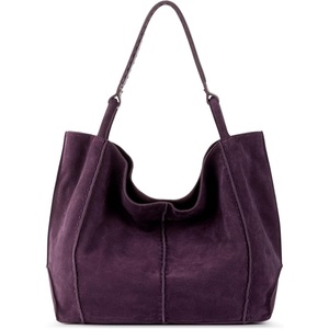 image:imageThe Sak Los Feliz Large Tote Bag  Womens Purse For Everyday Travel Beach Bag  Roomy Handbag With Shoulder Bag StrapAubergine Suede