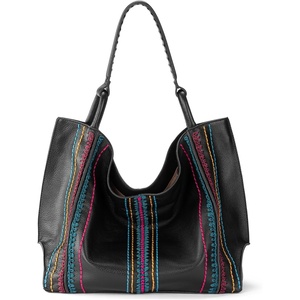 image:imageThe Sak Los Feliz Large Tote Bag  Womens Purse For Everyday Travel Beach Bag  Roomy Handbag With Shoulder Bag StrapBlack Multi Seminyak