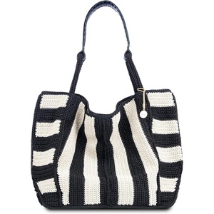image:imageThe Sak Los Feliz Large Tote Bag  Womens Purse For Everyday Travel Beach Bag  Roomy Handbag With Shoulder Bag StrapBlack Stripe