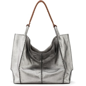 image:imageThe Sak Los Feliz Large Tote Bag  Womens Purse For Everyday Travel Beach Bag  Roomy Handbag With Shoulder Bag StrapDark Silver