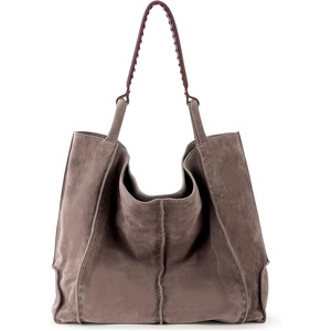 image:imageThe Sak Los Feliz Large Tote Bag  Womens Purse For Everyday Travel Beach Bag  Roomy Handbag With Shoulder Bag StrapMushroom Suede