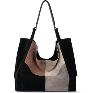 image:imageThe Sak Los Feliz Large Tote Bag  Womens Purse For Everyday Travel Beach Bag  Roomy Handbag With Shoulder Bag StrapNeutral Suede Block