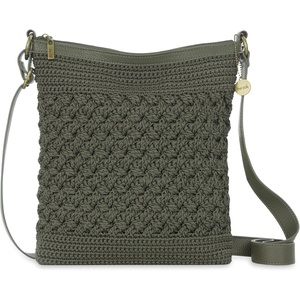 image:imageThe Sak Lucia Crossbody Bag in Crochet Convertible Purse with Adjustable Shoulder StrapMoss Cozy Weave
