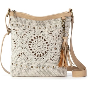image:imageThe Sak Lucia Crossbody Bag in Crochet Convertible Purse with Adjustable Shoulder StrapNatural Medallion