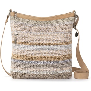 image:imageThe Sak Lucia Crossbody Bag in Crochet Convertible Purse with Adjustable Shoulder StrapSand Stripe
