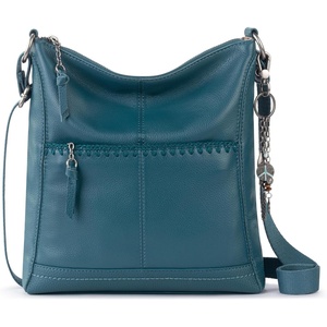 image:imageThe Sak Lucia Leather Crossbody Purse  Premium Leather Womens Handbag for Everyday amp Travel  Cross Body Bag With ZipperDeep Teal