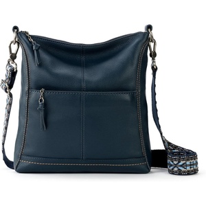 image:imageThe Sak Lucia Leather Crossbody Purse  Premium Leather Womens Handbag for Everyday amp Travel  Cross Body Bag With ZipperIndigo