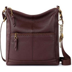 image:imageThe Sak Lucia Leather Crossbody Purse  Premium Leather Womens Handbag for Everyday amp Travel  Cross Body Bag With ZipperMahogany