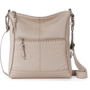 image:imageThe Sak Lucia Leather Crossbody Purse  Premium Leather Womens Handbag for Everyday amp Travel  Cross Body Bag With ZipperSand
