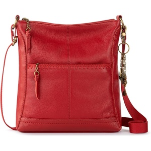 image:imageThe Sak Lucia Leather Crossbody Purse  Premium Leather Womens Handbag for Everyday amp Travel  Cross Body Bag With ZipperScarlet