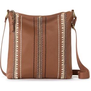 image:imageThe Sak Lucia Leather Crossbody Purse  Premium Leather Womens Handbag for Everyday amp Travel  Cross Body Bag With ZipperTobacco Seminyak
