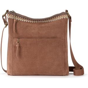 image:imageThe Sak Lucia Leather Crossbody Purse  Premium Leather Womens Handbag for Everyday amp Travel  Cross Body Bag With ZipperTobacco Suede Blanket