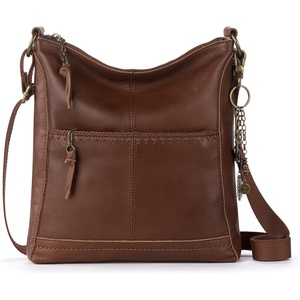 image:imageThe Sak Lucia Leather Crossbody Purse  Premium Leather Womens Handbag for Everyday amp Travel  Cross Body Bag With ZipperWhiskey Stitch
