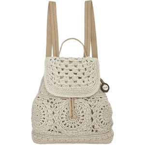 image:imageThe Sak Sayulita Backpack  Hand Crochet Womens Backpack for Everyday amp Travel  Daypack With Adjustable amp Removable StrapsNatural Medallion