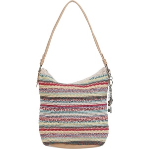 image:imageThe Sak Sequoia Hobo Bag  Hand Crochet Large Womens Purse for Everyday amp Travel  Durable Handbag amp Tote With Zipper PocketEden Stripe