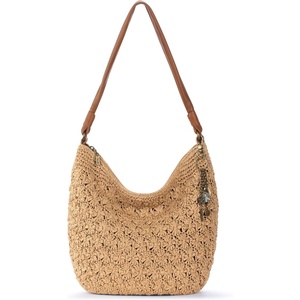 image:imageThe Sak Sequoia Hobo Bag  Hand Crochet Large Womens Purse for Everyday amp Travel  Durable Handbag amp Tote With Zipper PocketNatural Primrose Straw