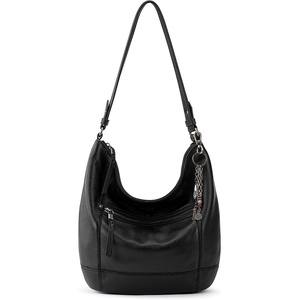 image:imageThe Sak Sequoia Hobo Bag  Premium Large Leather Womens Handbag for Everyday amp Travel  Durable Purse With Zipper PocketBlack