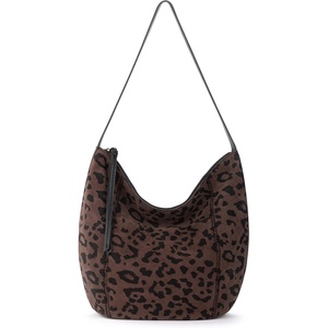 image:imageThe Sak Sequoia Hobo Bag  Premium Large Leather Womens Handbag for Everyday amp Travel  Durable Purse With Zipper PocketLeopard Suede