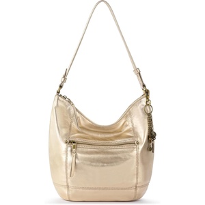 image:imageThe Sak Sequoia Hobo Bag  Premium Large Leather Womens Handbag for Everyday amp Travel  Durable Purse With Zipper PocketLight Gold