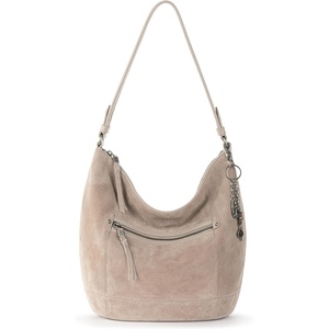 image:imageThe Sak Sequoia Hobo Bag  Premium Large Leather Womens Handbag for Everyday amp Travel  Durable Purse With Zipper PocketSand Suede
