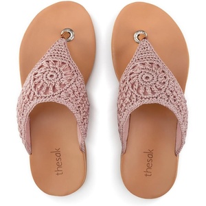 image:imageThe Sak Shana Thong Sandal in Crochet Slip On EntrySeashell Medallion