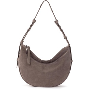 image:imageThe Sak Tess Crescent Shoulder Bag  Premium Womens Handbag for Everyday amp Travel  Adjustable Strap with Zipper ClosureMushroom Suede