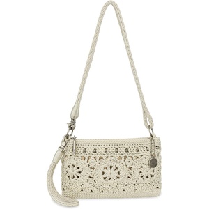 image:imageThe Sak Vita Small Crochet Wristlet Purse  Hand Crochet Womens Clutch for Everyday amp Travel  Mini Handbag With Card Slots Zipper Closure amp Pockets  Natural Medallion