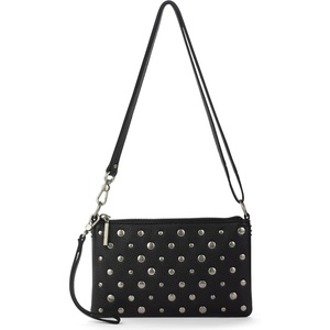 image:imageThe Sak Vita Small Crochet Wristlet PurseBlack Silver Stud