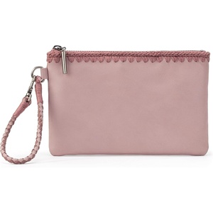 image:imageThe Sak Vita Small Crochet Wristlet PurseRosewood  Leather