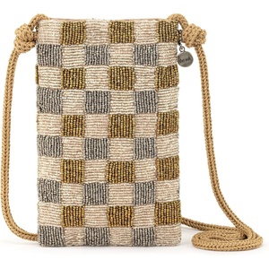 image:imageThe Sak Womens Josie Mini CrossbodyLight Metallic Check Bead