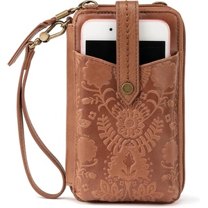 image:imageThe Sak Womens Silverlake NS Smartphone CrossbodyTobbaco Floral Embossed