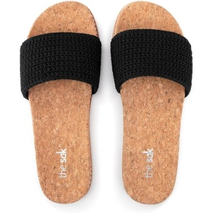 image:imageThe Sak womens Mendocino Crochet Slide SandalBlack