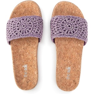 image:imageThe Sak womens Mendocino Crochet Slide SandalHeather Static Medallion