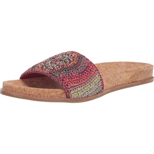 image:imageThe Sak womens Mendocino Crochet Slide SandalSunset Stripe Medallion