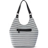 image:imageSakroots The Sak Roma Shopper Shoulder Bag Large Purse amp Tote Bag with Double Straps amp Zipper Pockets for Everyday amp TravelBlack  White Woven