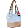 image:imageSakroots The Sak Roma Shopper Shoulder Bag Large Purse amp Tote Bag with Double Straps amp Zipper Pockets for Everyday amp TravelBlue Aura Seashore