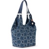 image:imageSakroots The Sak Roma Shopper Shoulder Bag Large Purse amp Tote Bag with Double Straps amp Zipper Pockets for Everyday amp TravelDenim Retro Flower