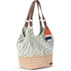 image:imageSakroots The Sak Roma Shopper Shoulder Bag Large Purse amp Tote Bag with Double Straps amp Zipper Pockets for Everyday amp TravelNatural Leaf