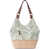image:imageSakroots The Sak Roma Shopper Shoulder Bag Large Purse amp Tote Bag with Double Straps amp Zipper Pockets for Everyday amp TravelNatural Leaf
