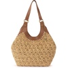 image:imageSakroots The Sak Roma Shopper Shoulder Bag Large Purse amp Tote Bag with Double Straps amp Zipper Pockets for Everyday amp TravelNatural Primerose