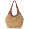 image:imageSakroots The Sak Roma Shopper Shoulder Bag Large Purse amp Tote Bag with Double Straps amp Zipper Pockets for Everyday amp TravelNatural Primerose
