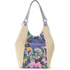 image:imageSakroots The Sak Roma Shopper Shoulder Bag Large Purse amp Tote Bag with Double Straps amp Zipper Pockets for Everyday amp TravelOrchid Flower Power