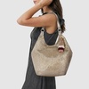 image:imageSakroots The Sak Roma Shopper Shoulder Bag Large Purse amp Tote Bag with Double Straps amp Zipper Pockets for Everyday amp TravelPyrite Straw