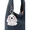 image:imageThe Sak Dog Dangle Keychain in Crochet Chain Closure White Poodle
